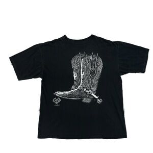 Trend Basics Vintage Single Stitch Cowboy Boot Graphic Tee